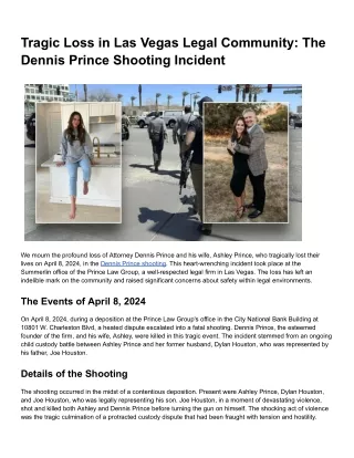 Tragic Loss in Las Vegas Legal Community_ The Dennis Prince Shooting Incident