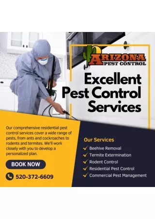 Make your place pest-free with AZ Pest Control in Tucson and Green Valley, Arizo