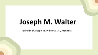 Joseph M. Walter - A Performance-Driven Individual - Largo, Florida