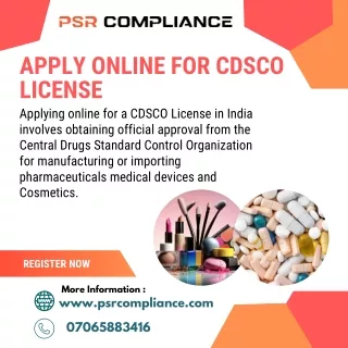 Apply Online for CDSCO License