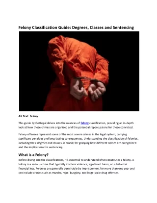 An In-Depth Felony Classification Guide by GetLegal