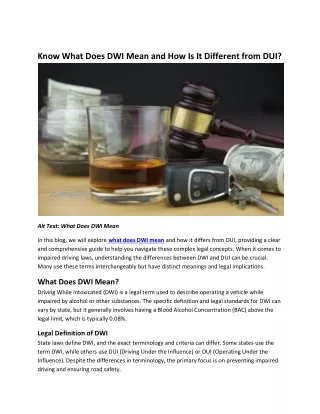 What Does DWI Mean? How Is It Different from DUI?