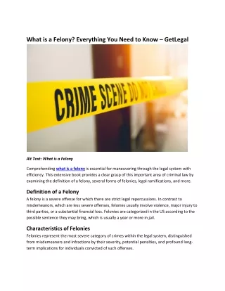Knowing Everything About What is a Felony – GetLegal