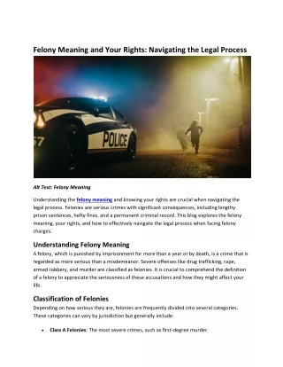 Understand the Right Felony Meaning and Your Rights