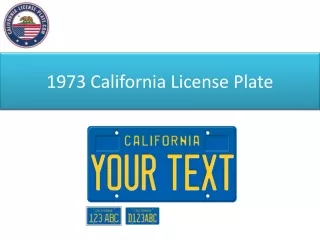 1973 California License Plate