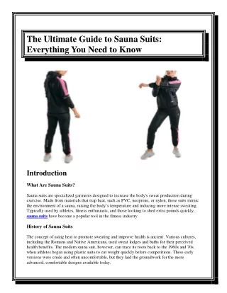 The Ultimate Guide to Sauna Suits Everything You Need to Know