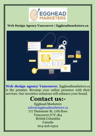Web Design Agency Vancouver  Eggheadmarketers.ca