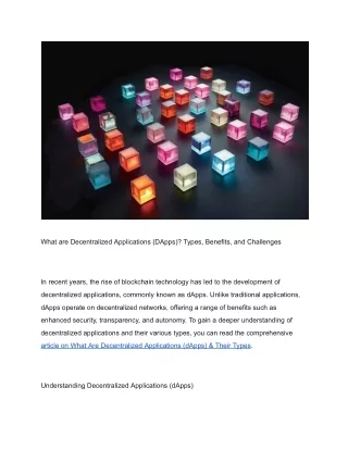 What are Decentralized Applications (DApps)? Types, Benefits, and Challenges