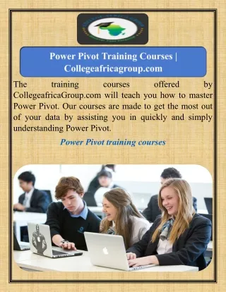 Power Pivot Training Courses  Collegeafricagroup.com