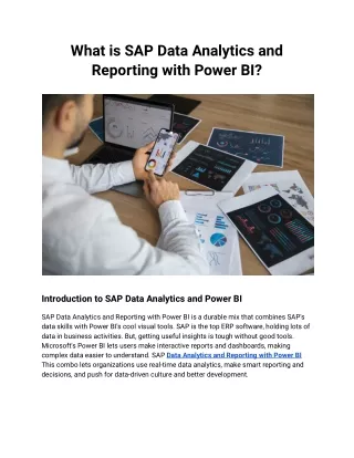 What is SAP Data Analytics and Reporting with Power BI_