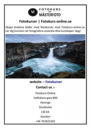 Fotokurser | Fotokurs-online.se