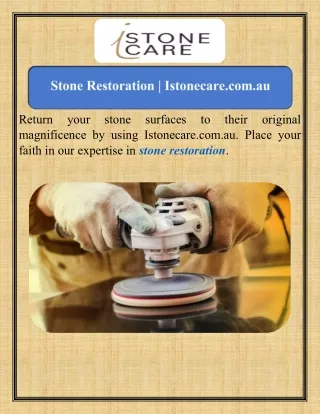 Stone Restoration   Istonecare.com.au