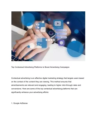 Top Contextual Advertising Platforms to Boost Advertising Campaigns