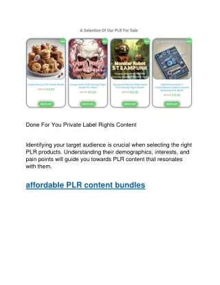 affordable PLR content bundles