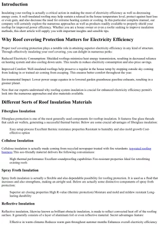 Exactly How to Correctly Shield Your Roof for Improved Electricity Productivity