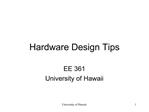 Hardware Design Tips