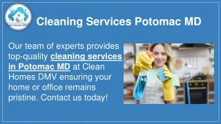 Cleaning Services Potomac MD