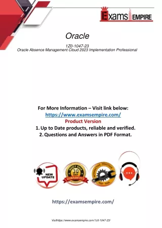 1Z0-1047-23 Questions and Answers PDF Dumps