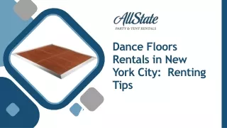 Expert Renting Tips: Dance Floors Rentals in New York City