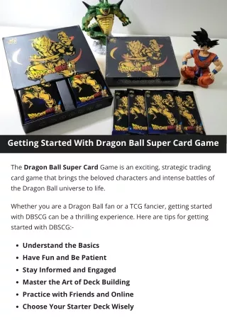 Getting Started With Dragon Ball Super Card Game