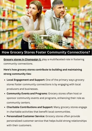 How Grocery Stores Foster Community Connections?