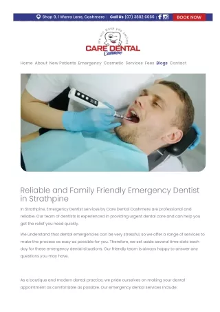 Emergency dentist Strathpine