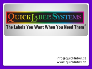 Quicklabel System - Candy Labels and Chocolate Labels