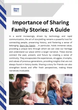 Importance of Sharing Family Stories A Guide