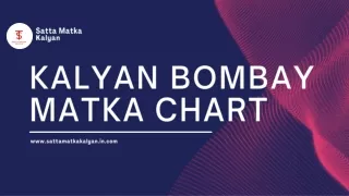 Kalyan Bombay Matka Chart: Your Gateway to Success