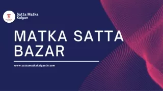 Uncovering the Trends and Patterns in Matka Satta Bazar