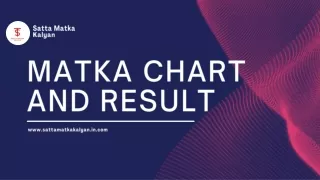 Matka Chart and Result: Your Key to Success with Sattamatkakalyan.in