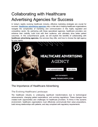 Collaborating with Healthcare Advertising Agencies for Success