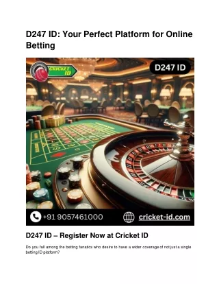 D247 ID: Find Exciting Online Betting Chances