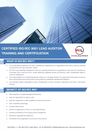 WL - ISO 9001 Lead Auditor