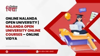 Online Nalanda Open University - Nalanda Open University Online Courses – Online Vidya