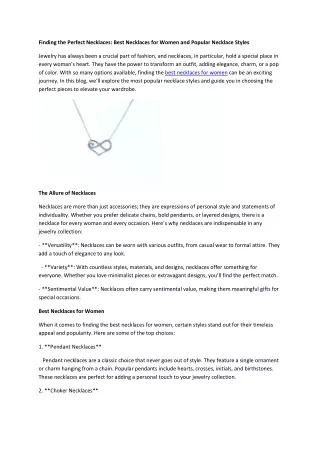 Best necklaces for women