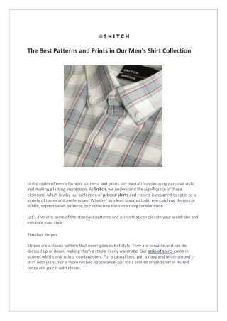 The Best Patterns and Prints in Our Men's Shirt Collection