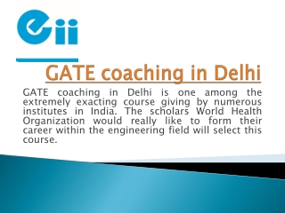 GATE coaching in Delhi