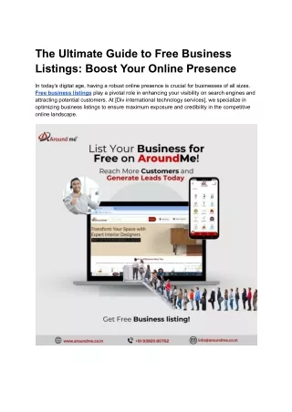 The Ultimate Guide to Free Business Listings_ Boost Your Online Presence