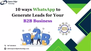 10 ways WhatsApp to Generate Leads for Your B2B Business