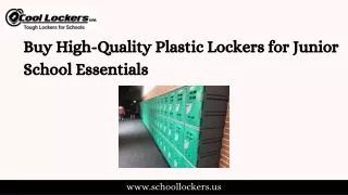 Buy High-Quality Plastic Lockers for Junior School Essentials