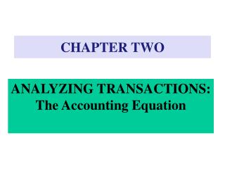 CHAPTER TWO