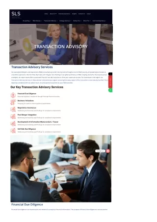 Transaction Advisory Services Dubai