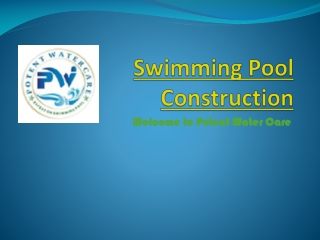 swimming pool construction, swimming pool