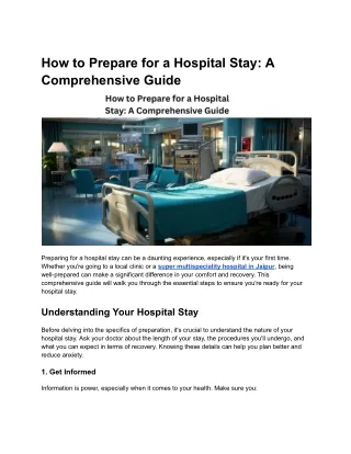 How to Prepare for a Hospital Stay: A Comprehensive Guide