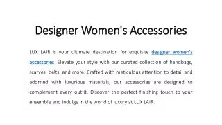 Designer Women's Accessories