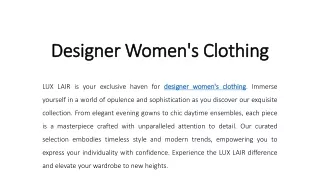 Designer Women's Clothing