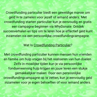 Krijg Hulp Met Crowdfunding Voor Particulieren