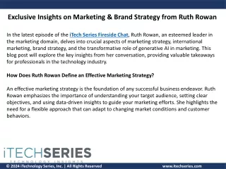 Exclusive Insights on Marketing & Brand Strategy from Ruth Rowan