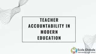 Teacher Accountability in Modern Education